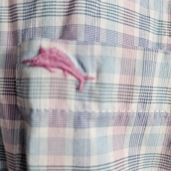 Tommy Bahama Siesta Key Check IslandZone Stretch Shirt Sz Large - Picture 2 of 13